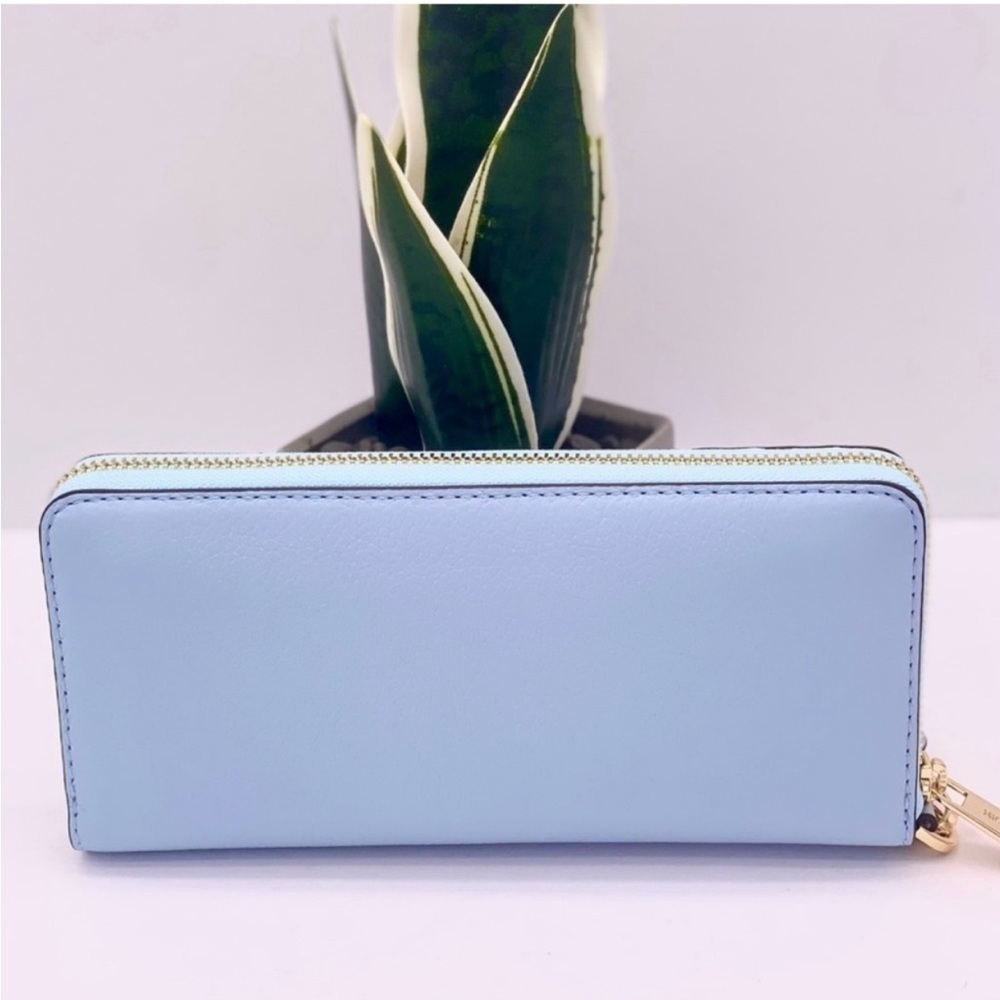 Michael Kors Large Continental Wallet Wristlet Vista Blue - Picture 3 of 10